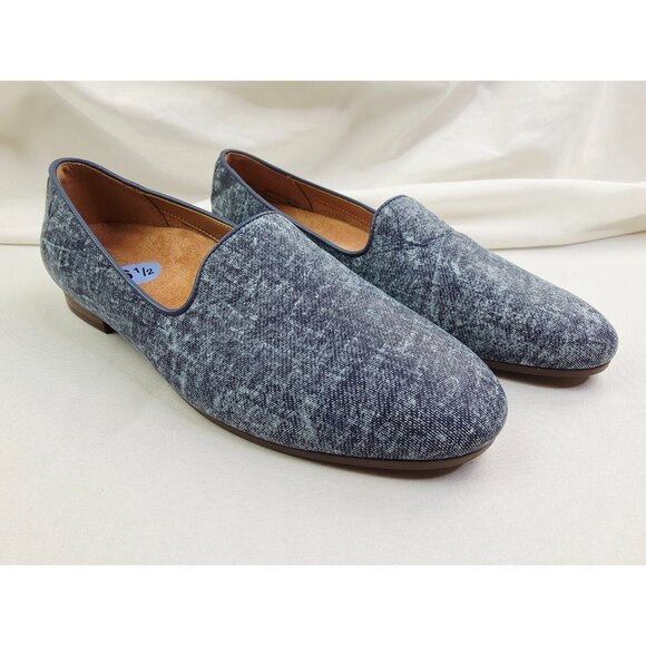 Vionic Size 6.5 Womens Willa ii Blue Slip On Flat Embroidered Logo Loafers NEW - Picture 12 of 13